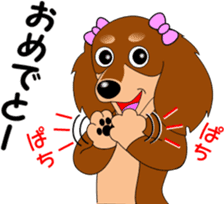 Miniature dachshund couple sticker #9118589