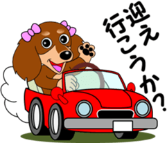 Miniature dachshund couple sticker #9118590