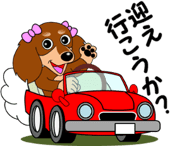 Miniature dachshund couple sticker #9118590