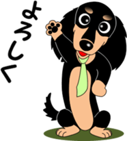 Miniature dachshund couple sticker #9118591