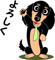 Miniature dachshund couple sticker #9118591