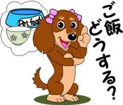 Miniature dachshund couple sticker #9118600