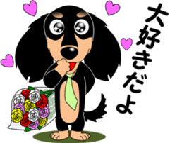 Miniature dachshund couple sticker #9118606