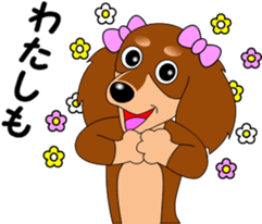 Miniature dachshund couple sticker #9118607