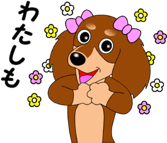 Miniature dachshund couple sticker #9118607