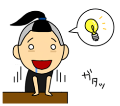 Topknot man3 sticker #9119534