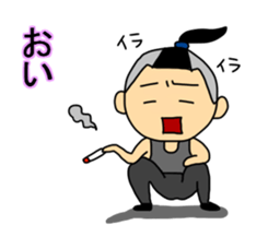 Topknot man3 sticker #9119536