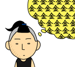 Topknot man3 sticker #9119543