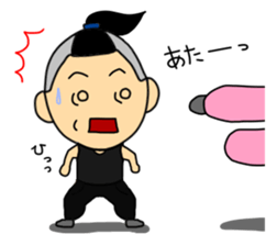 Topknot man3 sticker #9119561