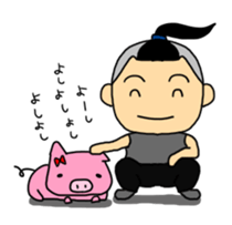 Topknot man3 sticker #9119564