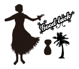 Hula Silhouette Sticker sticker #9121028