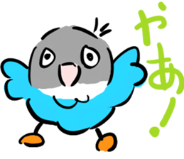 Blue button parakeets Sticker sticker #9121129