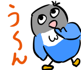 Blue button parakeets Sticker sticker #9121131