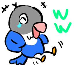 Blue button parakeets Sticker sticker #9121132