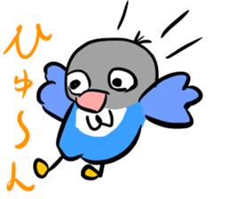 Blue button parakeets Sticker sticker #9121135