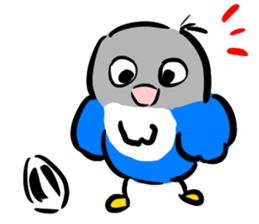 Blue button parakeets Sticker sticker #9121137