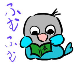 Blue button parakeets Sticker sticker #9121139