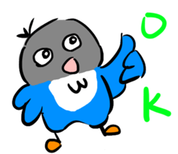 Blue button parakeets Sticker sticker #9121140