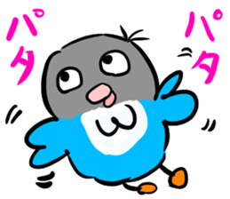 Blue button parakeets Sticker sticker #9121141