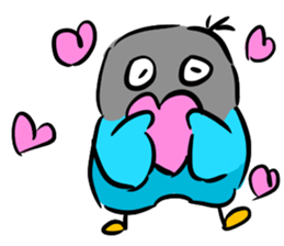 Blue button parakeets Sticker sticker #9121143