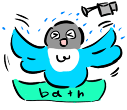 Blue button parakeets Sticker sticker #9121144