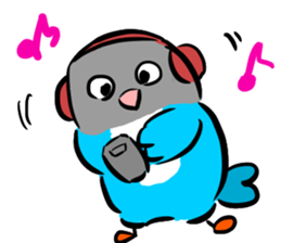 Blue button parakeets Sticker sticker #9121146