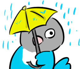 Blue button parakeets Sticker sticker #9121149