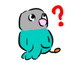 Blue button parakeets Sticker sticker #9121150