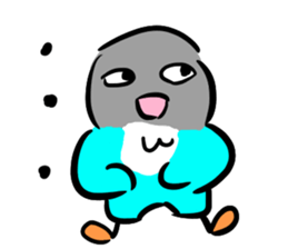 Blue button parakeets Sticker sticker #9121151