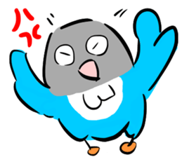 Blue button parakeets Sticker sticker #9121159