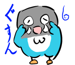 Blue button parakeets Sticker sticker #9121161