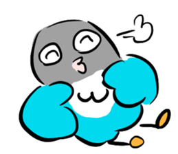 Blue button parakeets Sticker sticker #9121166