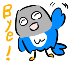 Blue button parakeets Sticker sticker #9121167