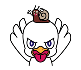 Seagull and the Snail sticker #9122288