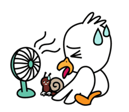 Seagull and the Snail sticker #9122292