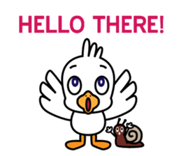 Seagull and the Snail sticker #9122295