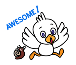 Seagull and the Snail sticker #9122296