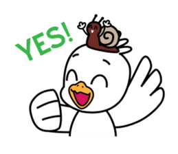 Seagull and the Snail sticker #9122311