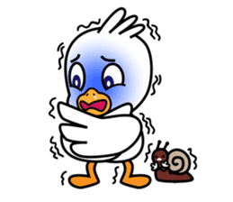 Seagull and the Snail sticker #9122314