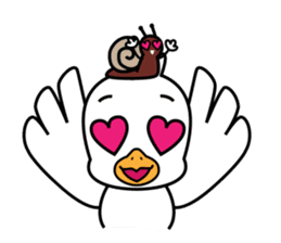 Seagull and the Snail sticker #9122316