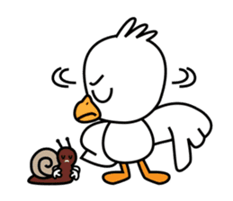 Seagull and the Snail sticker #9122326