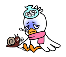 Seagull and the Snail sticker #9122327