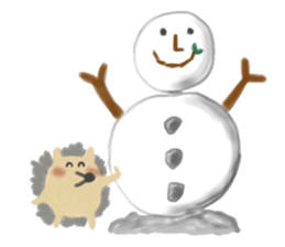 potter of the hedgehog [winter version] sticker #9122412