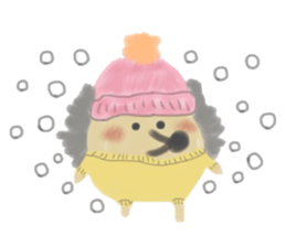 potter of the hedgehog [winter version] sticker #9122414