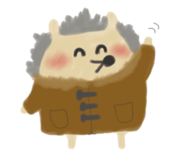 potter of the hedgehog [winter version] sticker #9122421