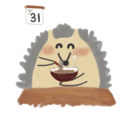 potter of the hedgehog [winter version] sticker #9122426