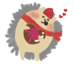 potter of the hedgehog [winter version] sticker #9122435