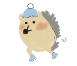 potter of the hedgehog [winter version] sticker #9122436