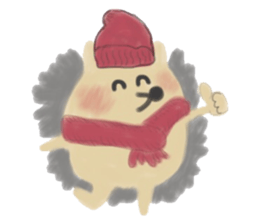 potter of the hedgehog [winter version] sticker #9122437