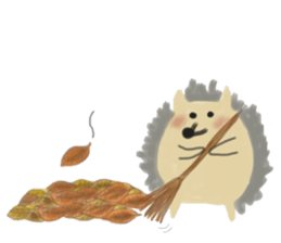 potter of the hedgehog [winter version] sticker #9122446